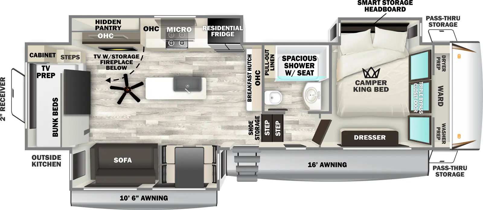 Sabre 32BHT - DSO Floorplan